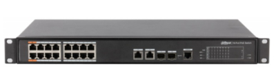 Switch PoE Dahua PFS4218P240 - Fast Ethernet Capa 2 - 16 Puertos PoE 240 Watts 10/100 - Administrable